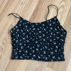 floral, cropped tank top